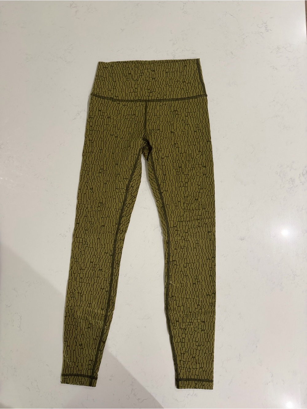 lululemon athletica Olive Green Textured Leggings